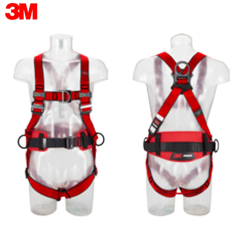 3M（凯比特） XF003901501 1161733 保泰特Pro X 五点式工作限位全身式安全带， 前胸D型环，后背D型环，腰部D型环，红色，M/L号