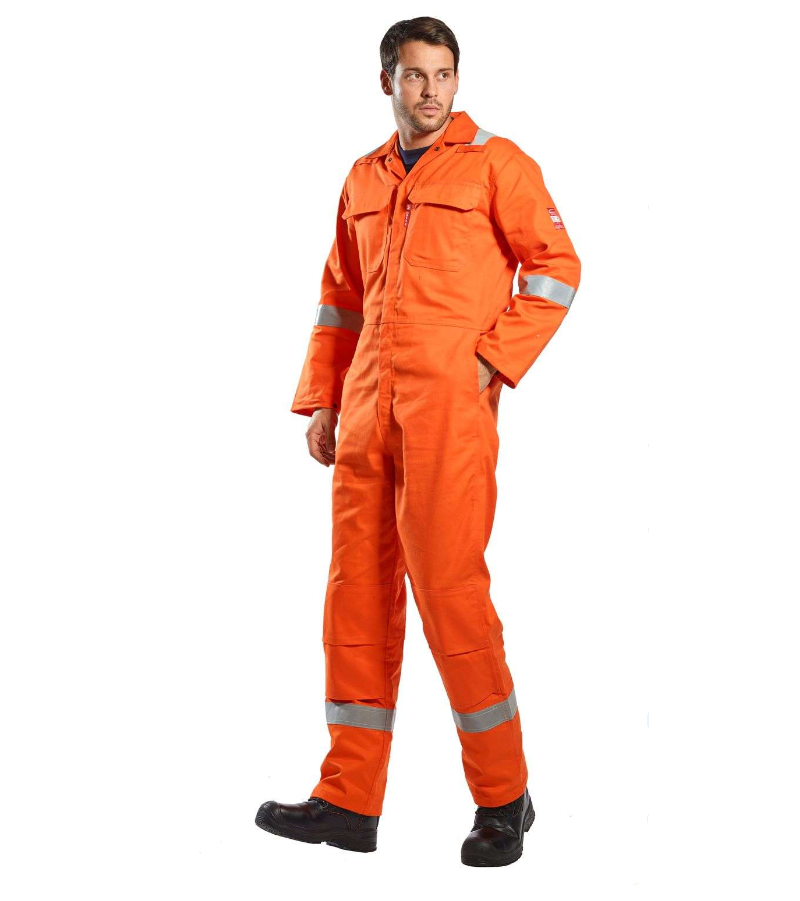 波伟斯特 BIZ5 Bizweld高反光防阻燃防静电防电弧连体服 荧光橘/藏青色